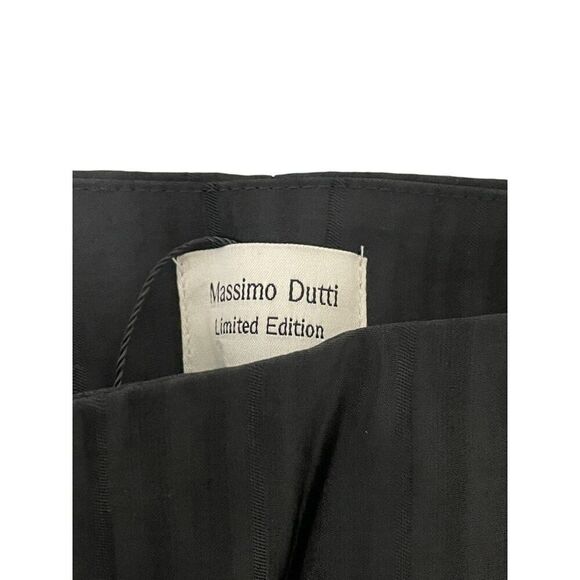 Massimo Dutti Women Flared Trousers Pants EU 36 US 4 Black High Rise Viscose NWT - Picture 5 of 10